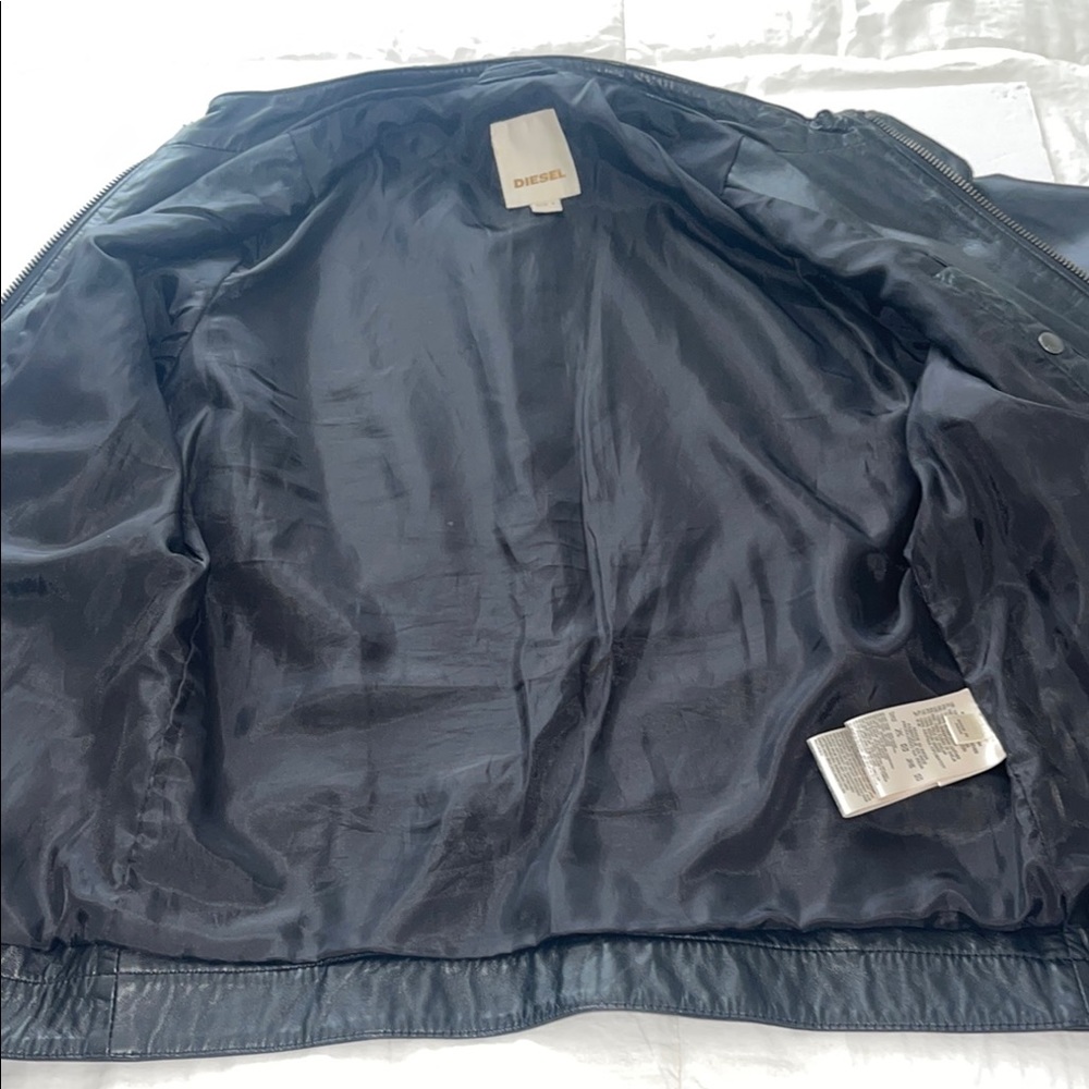 Black Leather Diesel Women's Jacket - Picture 7 of 10